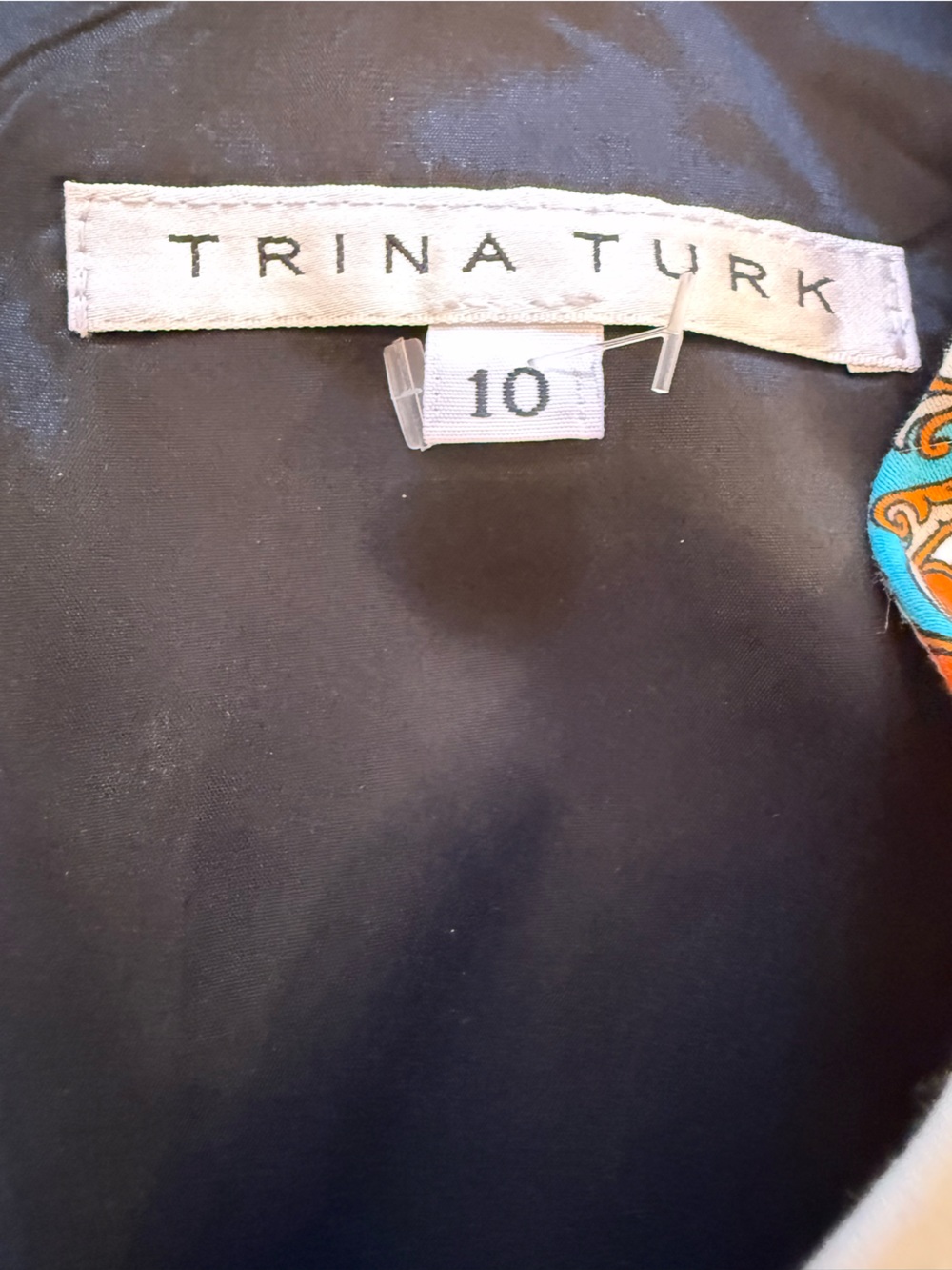 Vintage Trina Turk Paisley Sheath Dress Sleeveless Size 10 - Picture 8 of 9